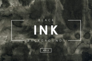 Black Ink Backgrounds 5: A Creative Resource for Designers and Artists