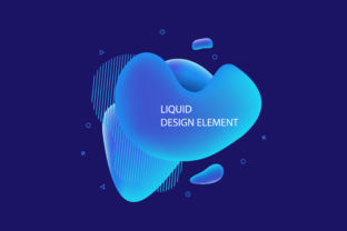 Blue Liquid Banner Element