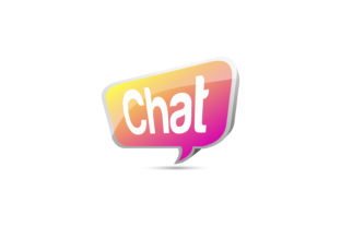 Chat Symbol Gradient Pink Yellow Design