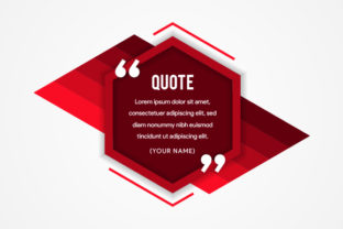 Hexagon Quote Red for Motivational Design and Business Communication