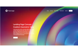 The Concept Head of the Landing Page Vector Template Design